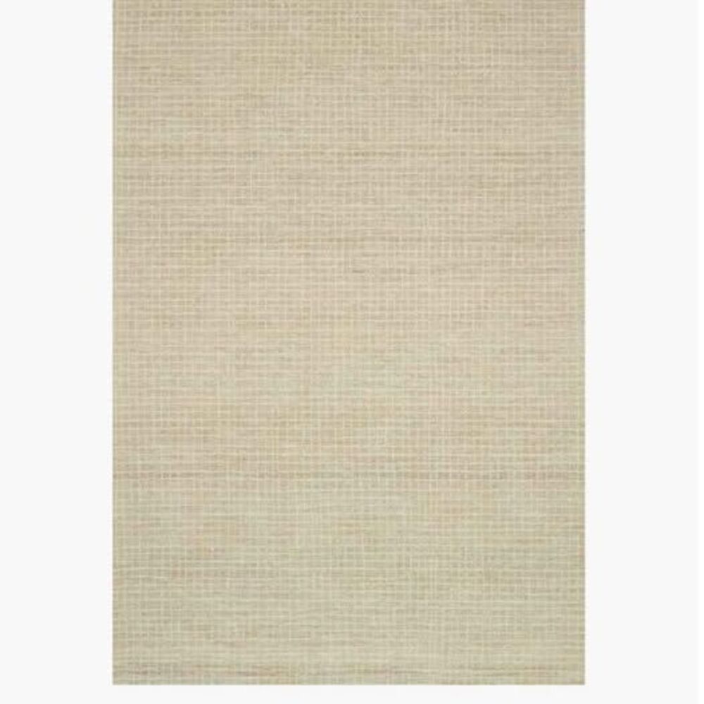 Loloi Giana GH-01 Antique Ivory Minimalist Runner Rug 2'6"x7'6" 100% Wool Pile
